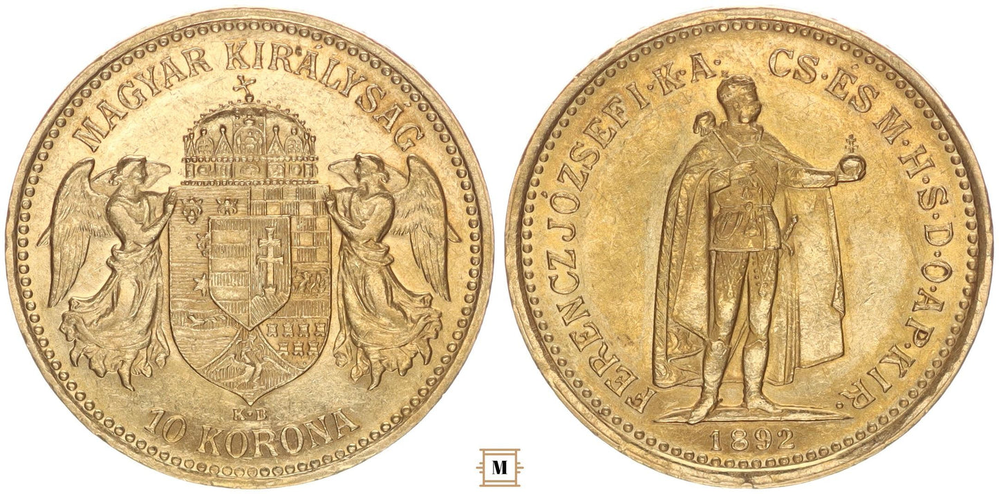 Ferenc József 10 korona 1892 KB