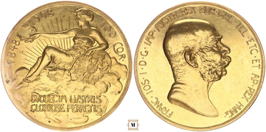 Ferenc József 100 corona 1908