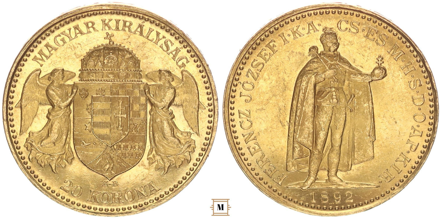 Ferenc József 20 korona 1892 KB