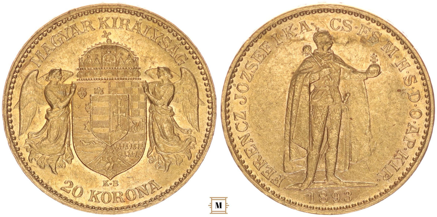 Ferenc József 20 korona 1893 KB
