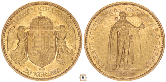 Ferenc József 20 korona 1893 KB