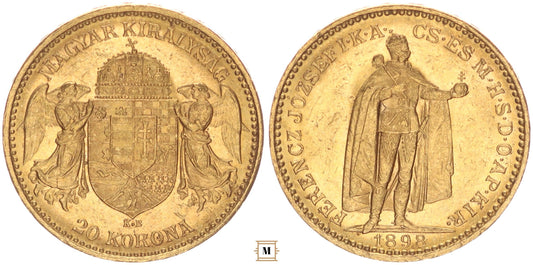 Ferenc József 20 korona 1898 KB
