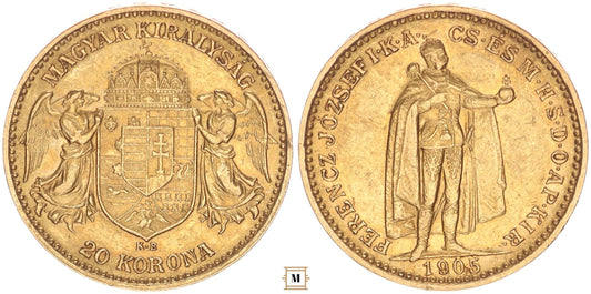 Ferenc József 20 korona 1905 KB