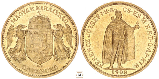 Ferenc József 20 korona 1908 KB R!