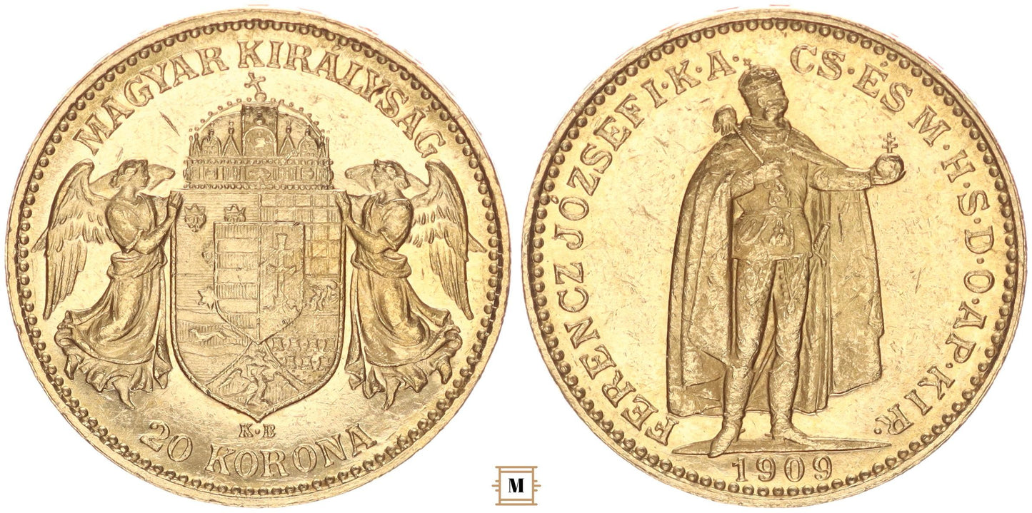Ferenc József 20 korona 1909 KB