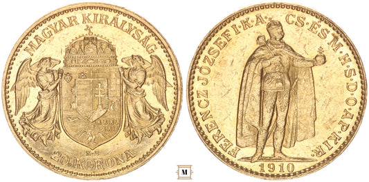 Ferenc József 20 korona 1910 KB RR!