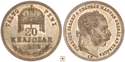 Ferenc József 20 krajcár 1868 KB VP R!