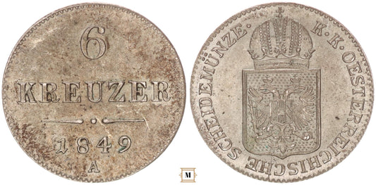 Ferenc József 6 krajcár 1849 A