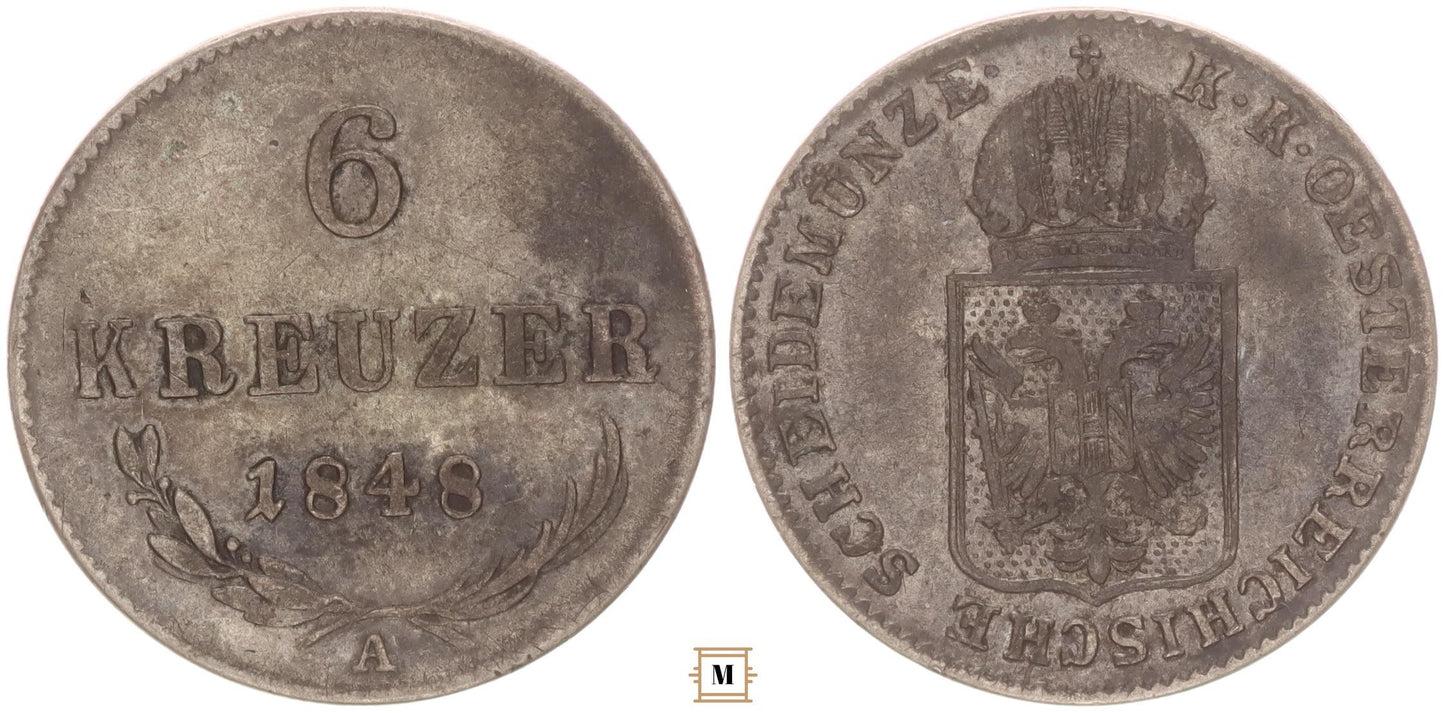 Ferenc József 6 kreuzer 1848 A
