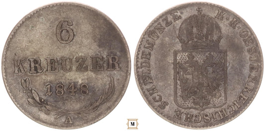 Ferenc József 6 kreuzer 1848 A