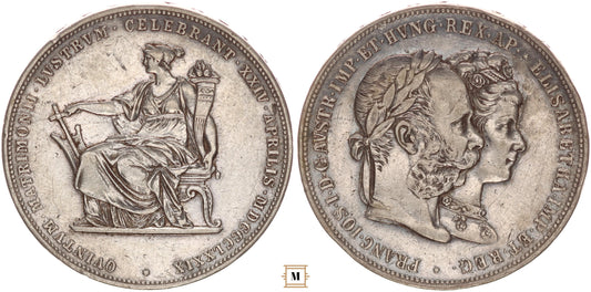 Ferenc József ezüstlakodalom 2 gulden 1879