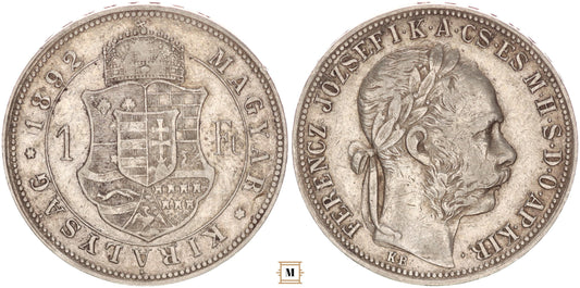 Ferenc József forint 1892 KB Fiume