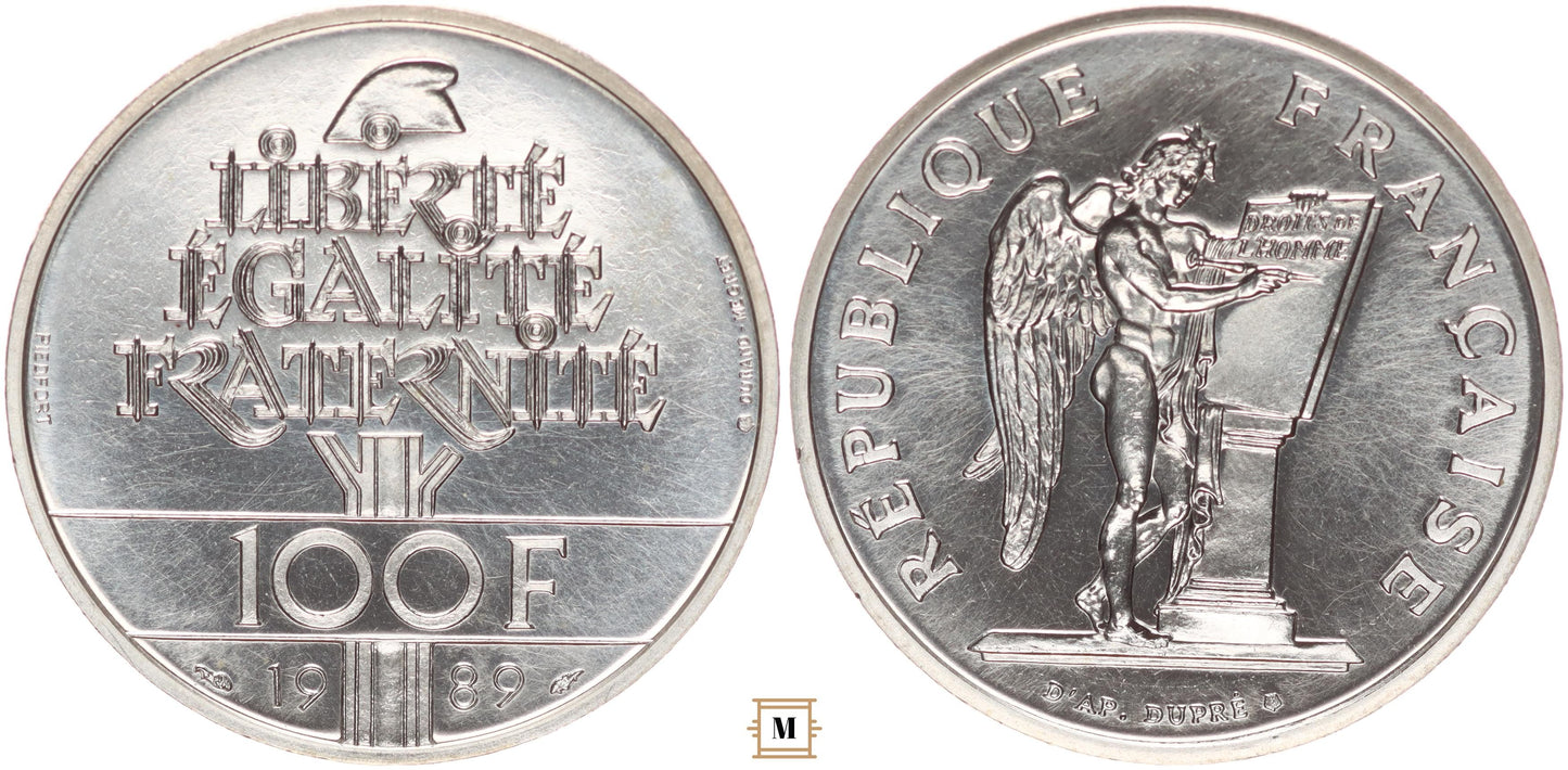 Franciaország 100 francs 1989 Piedfort