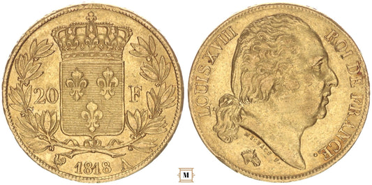 Franciaország 20 francs 1818 A