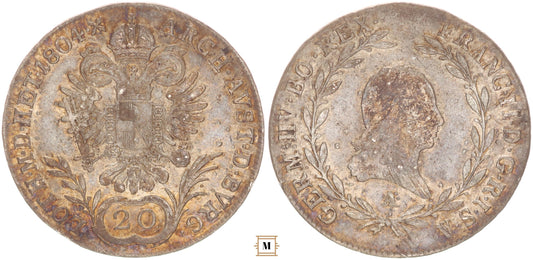 I. Ferenc 20 krajcár 1804 A