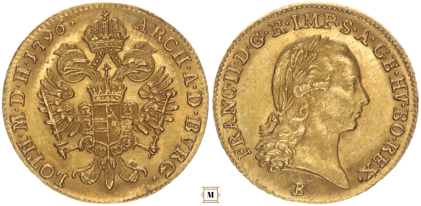 I. Ferenc dukát 1796 B