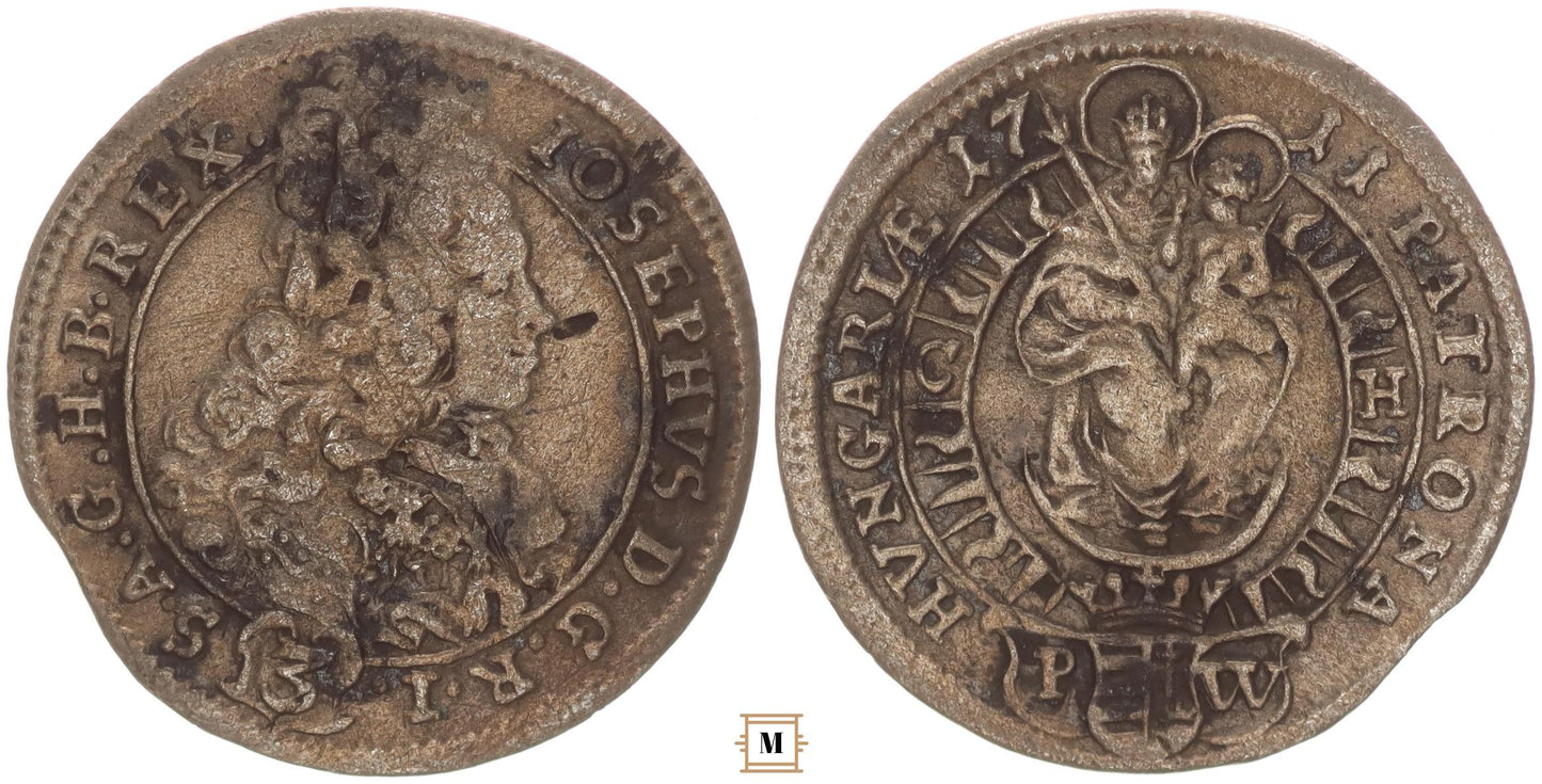 I. József 3 krajcár 1711 CH Pozsony