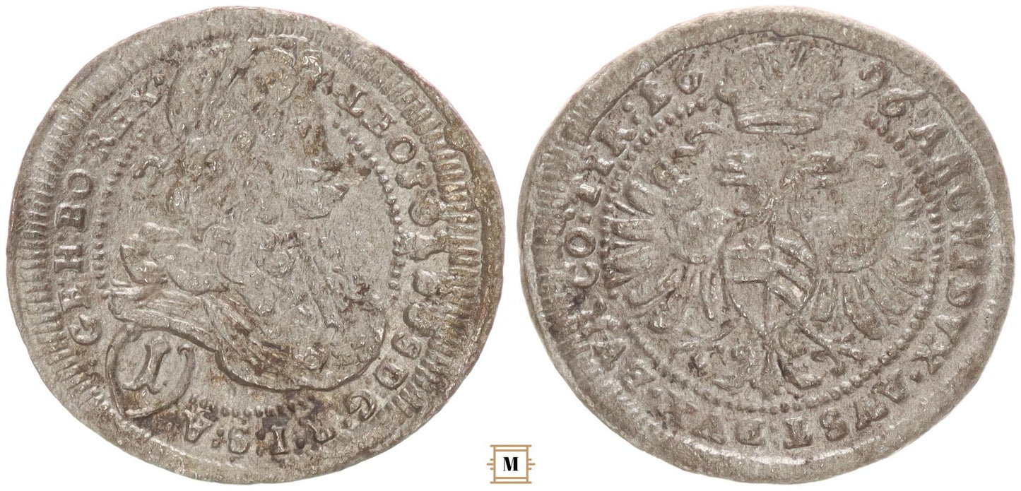 I. Lipót 1 krajcár 1696 Bécs