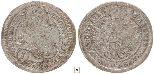 I. Lipót 1 krajcár 1696 Bécs