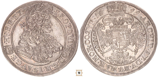 I. Lipót 1/2 tallér 1699 KB