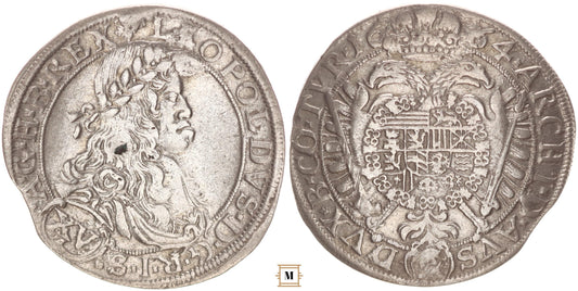 I. Lipót 15 krajcár 1664 Bécs