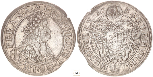I. Lipót 15 krajcár 1664 Prága
