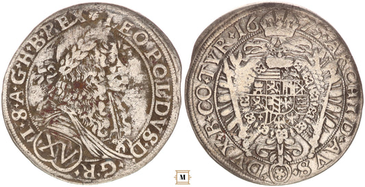 I. Lipót 15 krajcár 1675 Bécs