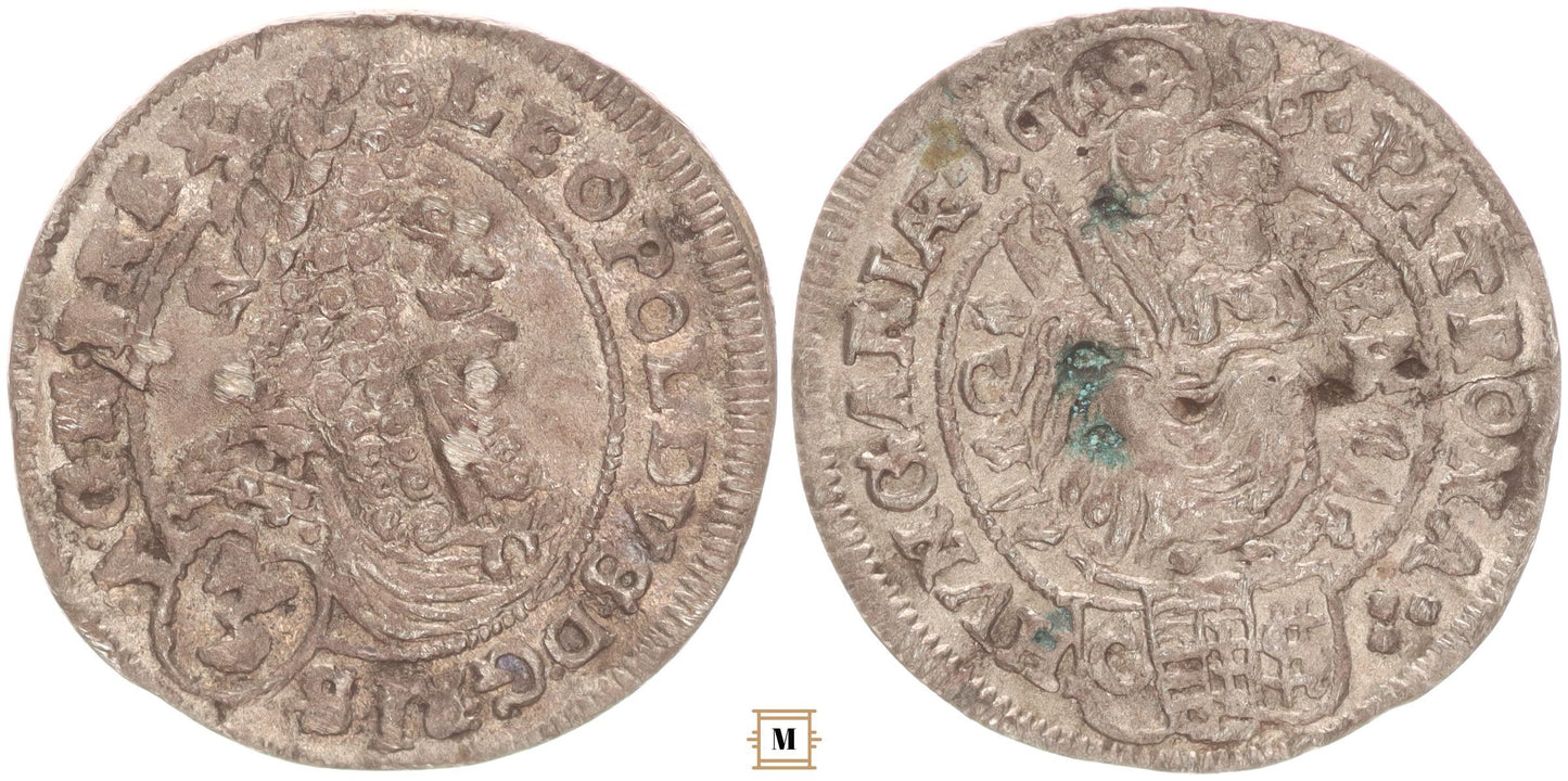 I. Lipót 3 krajcár 1696 CH - Pozsony