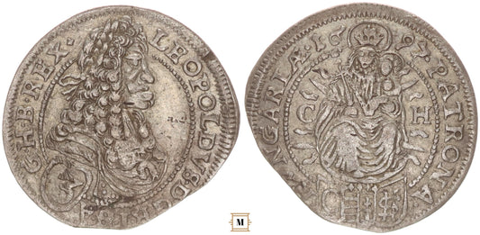 I. Lipót 3 krajcár 1697 Pozsony