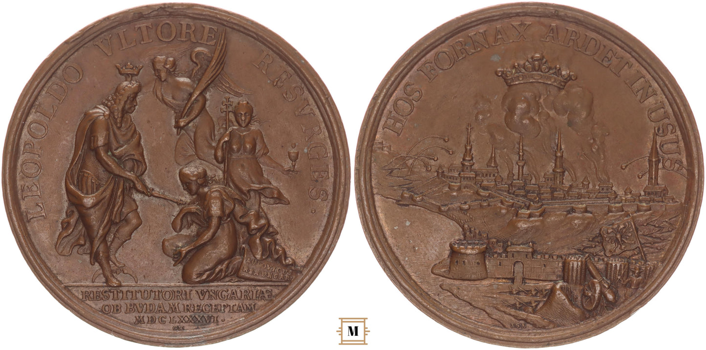 I. Lipót buda visszavétele 1686 érem