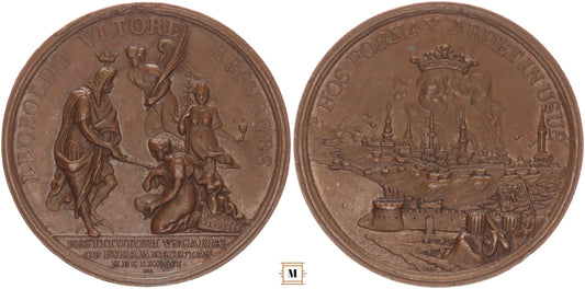 I. Lipót buda visszavétele 1686 érem