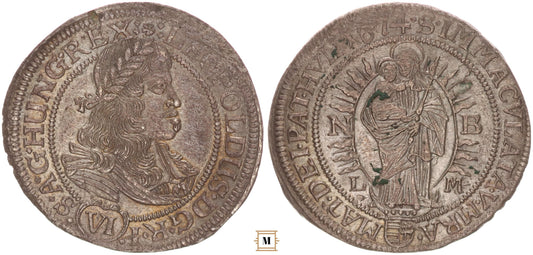 I. Lipót VI. krajcár 1674 NB R!