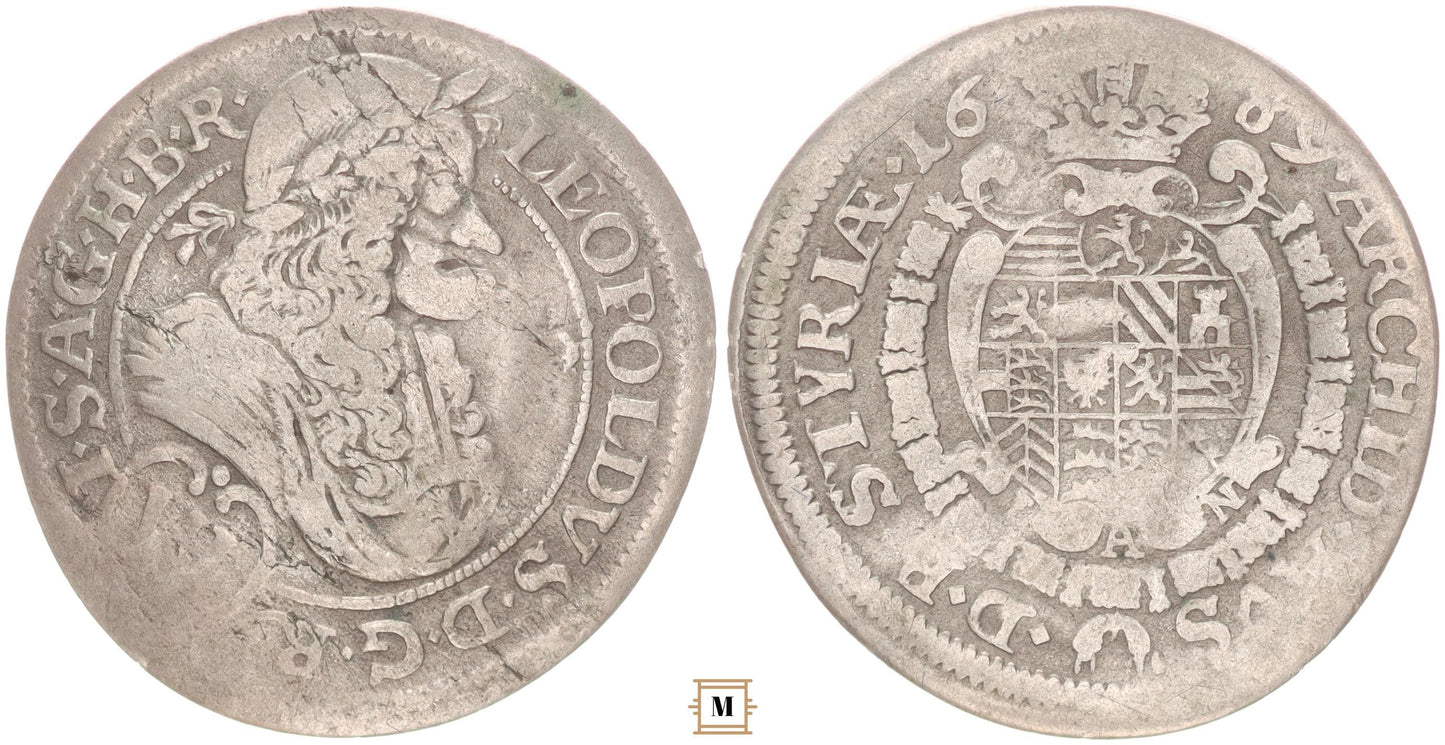 I. Lipót VI krajcár 1689 IAV Graz
