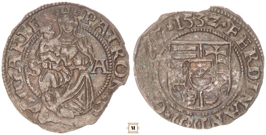 I.Ferdinánd 1532 Denár S-A  ÉH 744 R!