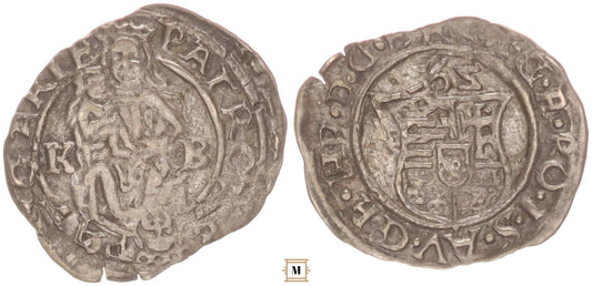 I.Ferdinánd 1565 Denár KB Veretkettőződés