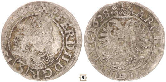 II. Ferdinánd 3 krajcár 1628 HR Boroszló