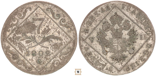 II. Ferenc 7 krajcár 1802 G