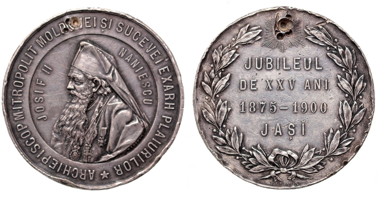 II. Josif Naniescu érsek 25. jubileuma 1900 ezüstérem