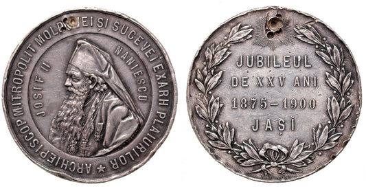 II. Josif Naniescu érsek 25. jubileuma 1900 ezüstérem