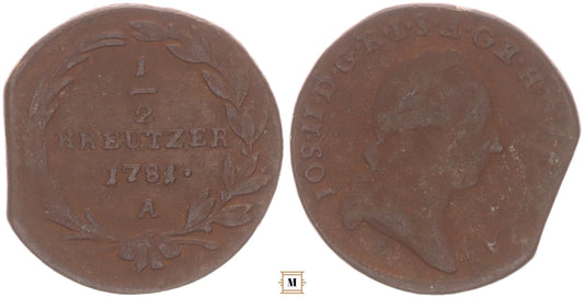 II. József 1/2 krajcár 1781 A