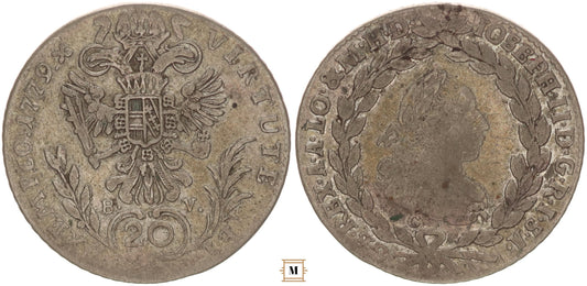 II. József 20 krajcár 1779 G/B-V