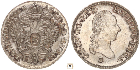 II. József 3 kreuzer 1788 B R!