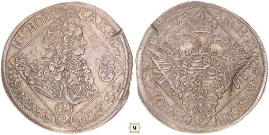 III. Károly 1/4 tallér 1718 NB Nagybánya