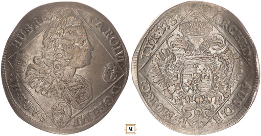 III. Károly 1/4 tallér 1737 NB