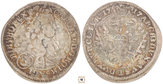 III. Károly 3 krajcár 1717 Bécs