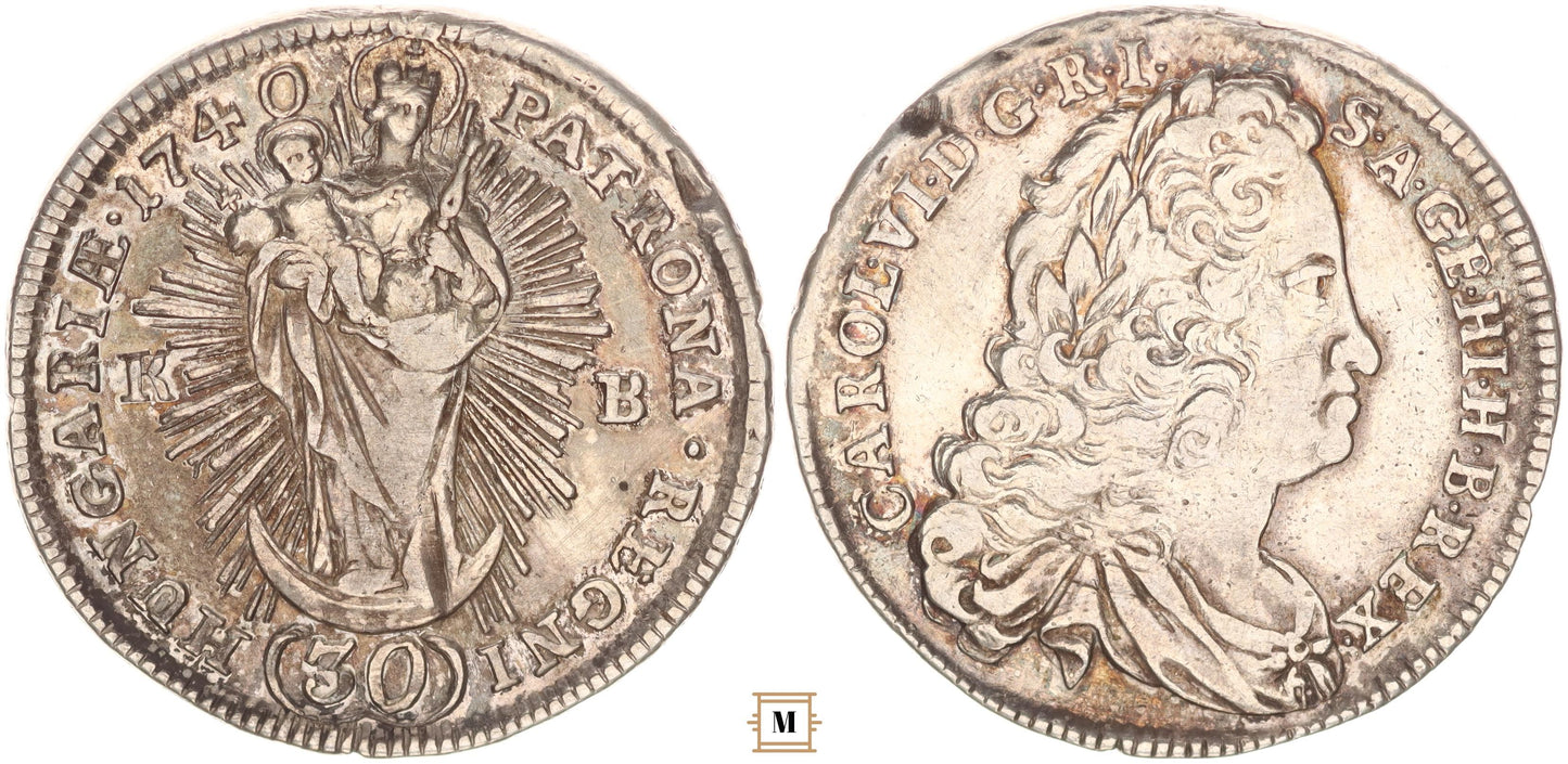 III. Károly 30 krajcár 1740 KB
