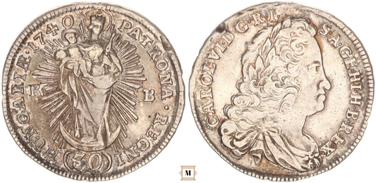 III. Károly 30 krajcár 1740 KB