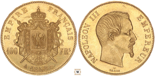 III.Napoleon 100 frank 1858 A