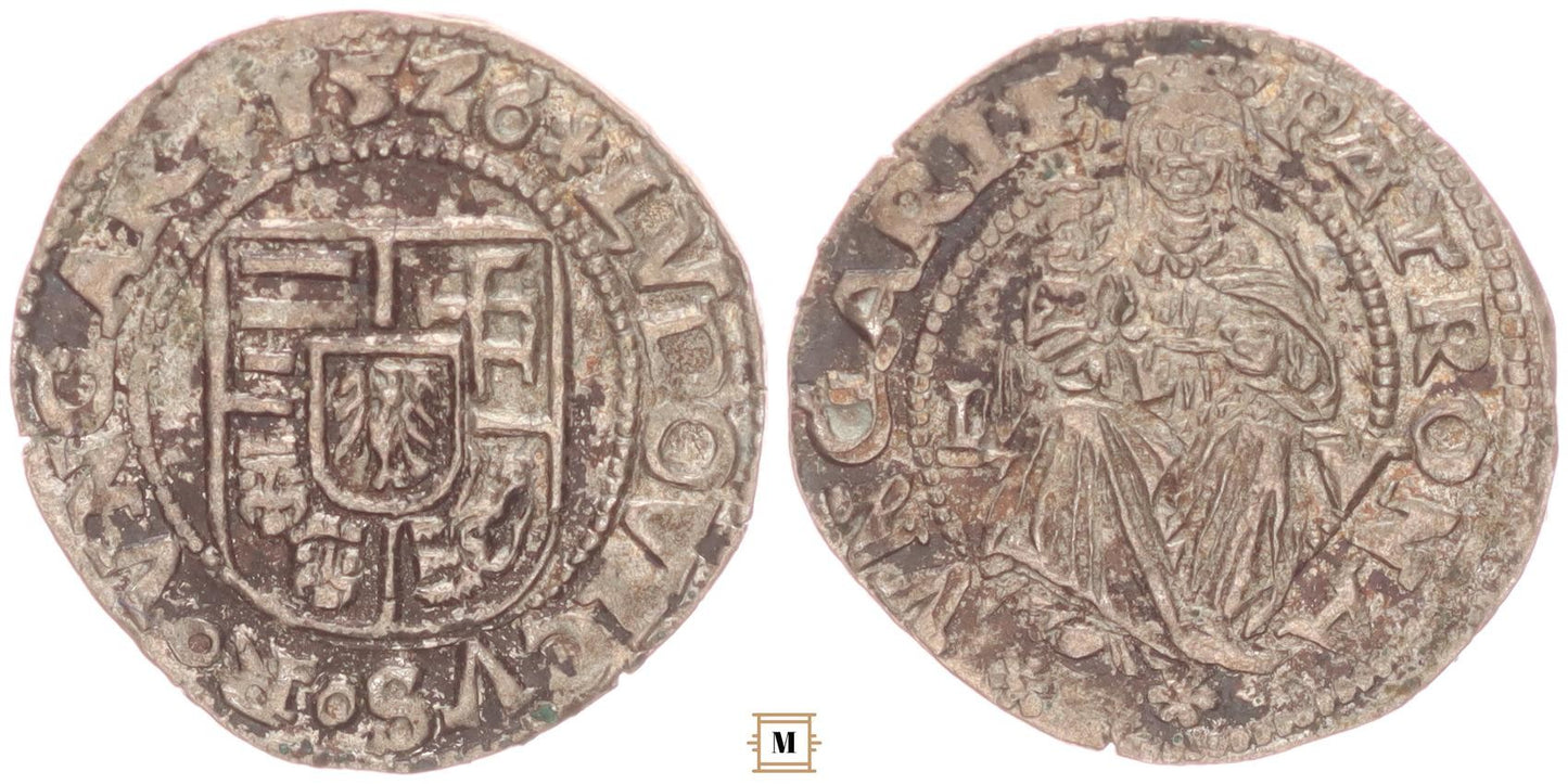 II.Lajos 1516-1526 Denár 1526 ÉH 673 L-V Visegrád