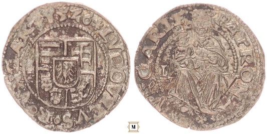 II.Lajos 1516-1526 Denár 1526 ÉH 673 L-V Visegrád